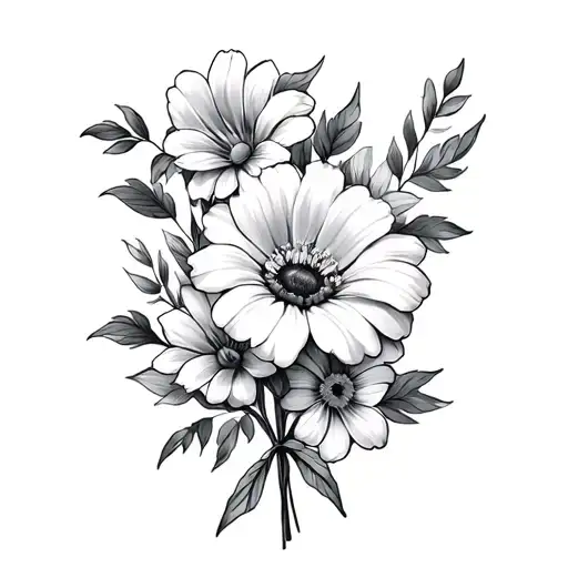 April May July September Birth Flower Bouquet