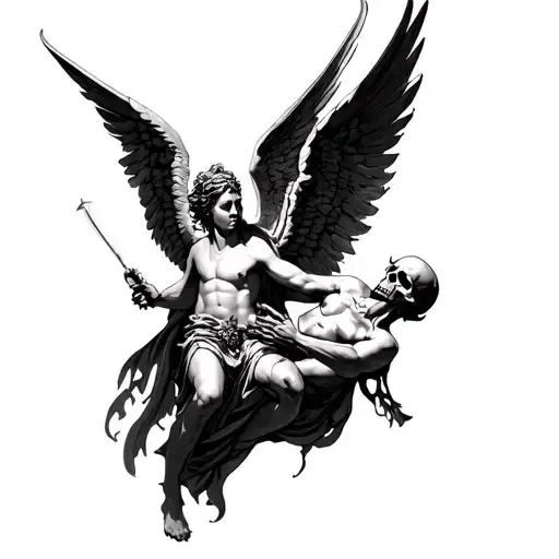 Angel In Battle With Death