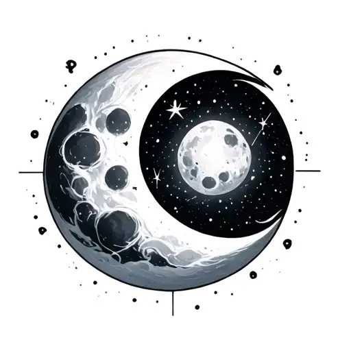 Constellation Of Cancer And Moon