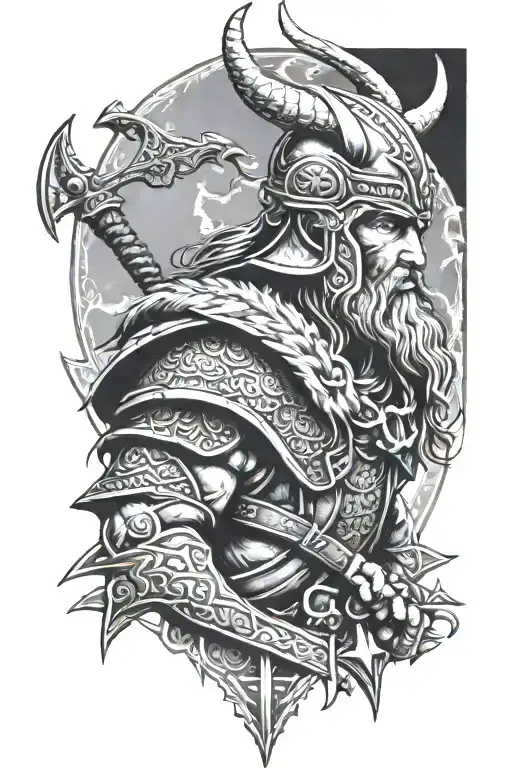 Vikings Warrior Meditating