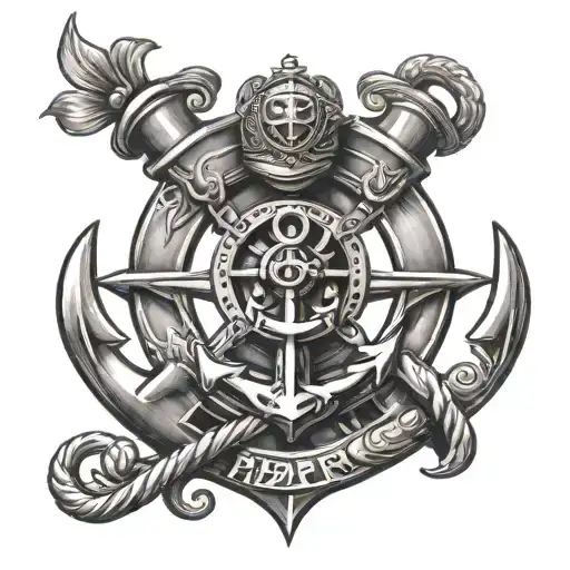 Anchor And Firefighter Logo And Amsterdam