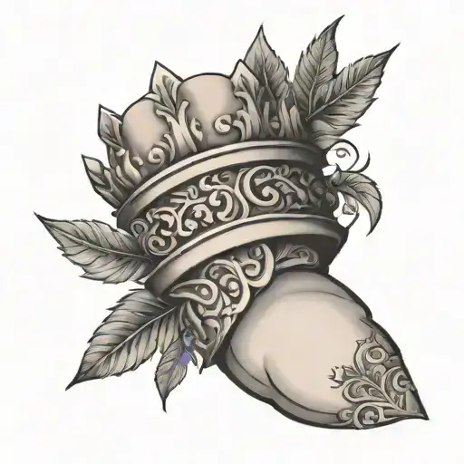 Roman Crown Leaf Band Around Bicep Men