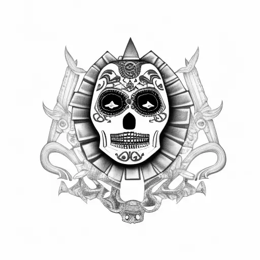 Mayan Day Of The Dead Luchador