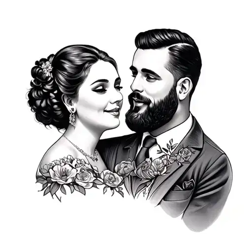 Mom And Dad Tribute Tattoo Combining Elements