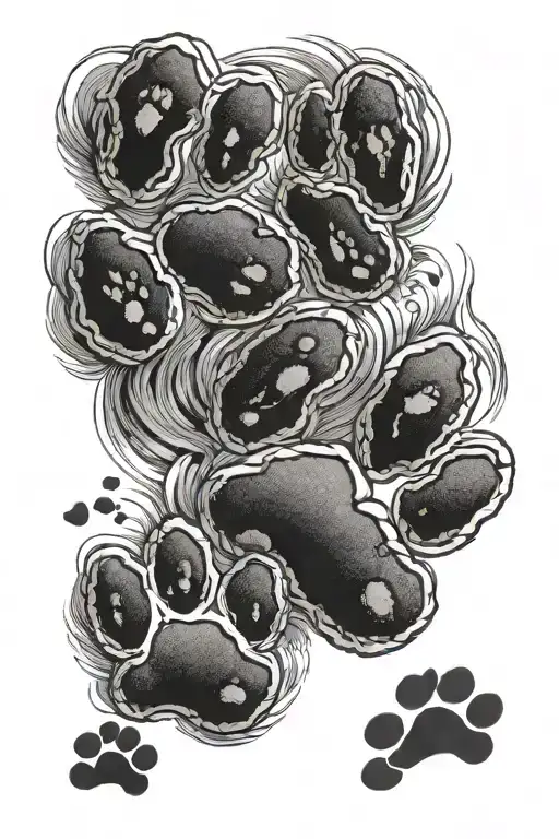 Dog Paw Prints