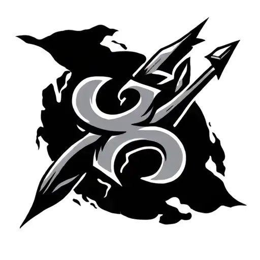 Unalome Symbol In An Arrow Piercing