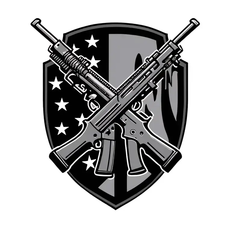 Incorporate The Iconic Symbol Of The Us Army Infantry Crossed Rifles In A Modern And Abstract Way