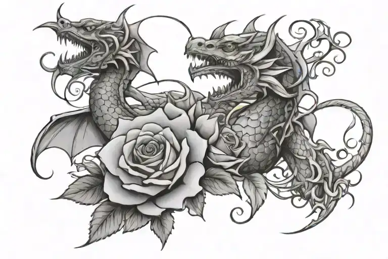 Roses And Dragon Wrapped
