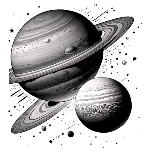Solar System Arranged In A Straight Horizontal Line