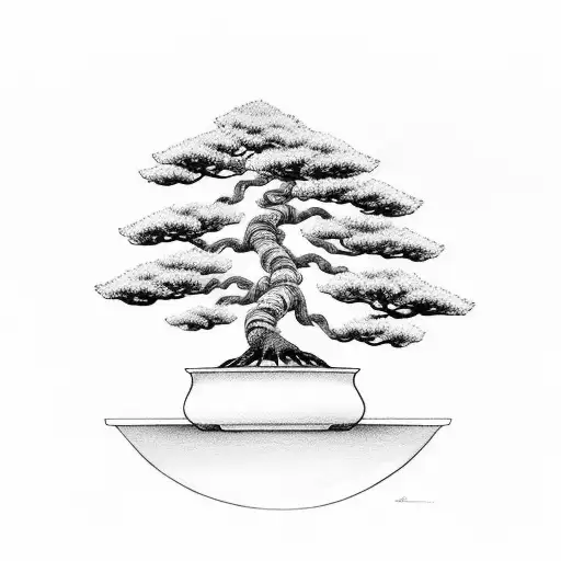 Bonsai Tree In A Pot