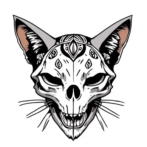 Native American Cat Skull