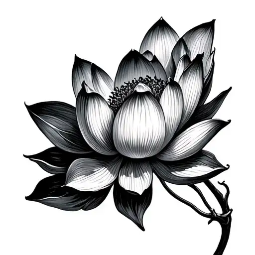 Lotus Flower Schematic Drawing