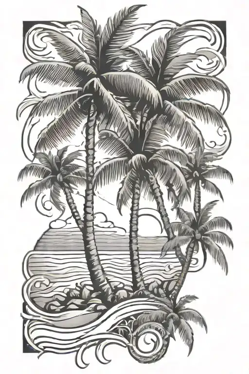 Beach Palm Tree
