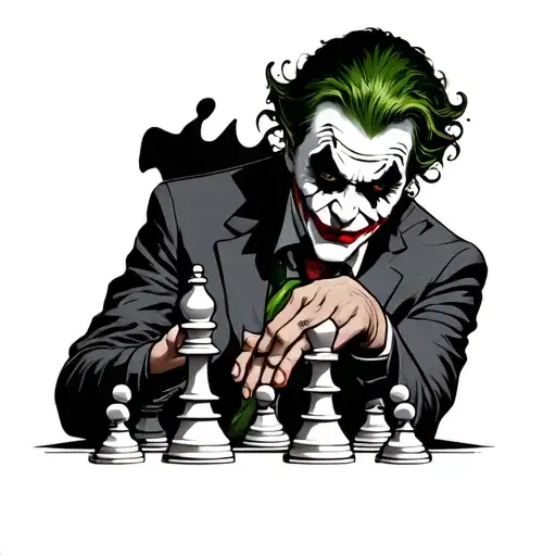 Joker Playing Chess
