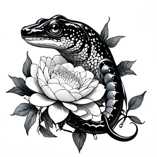 Salamander And Peony Orchid