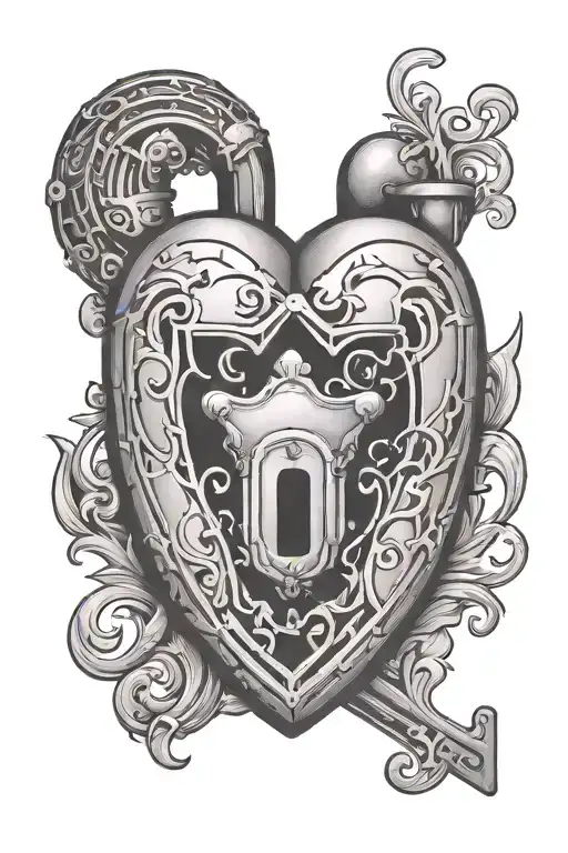 Broken Heart Shaped Lock