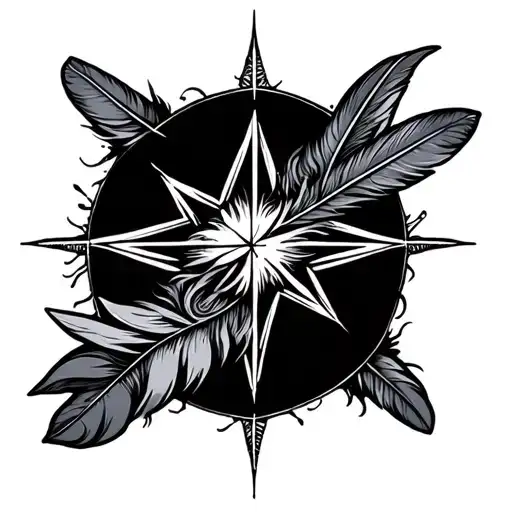 Northern Star And Feathers