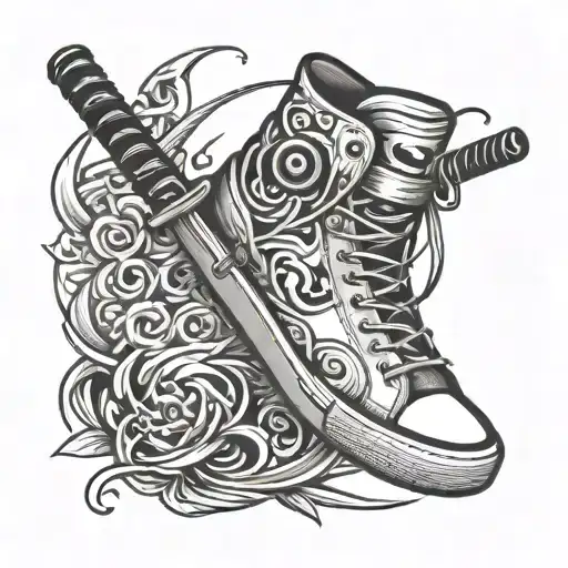 A Sneaker With A Hidden Katana Blade Design