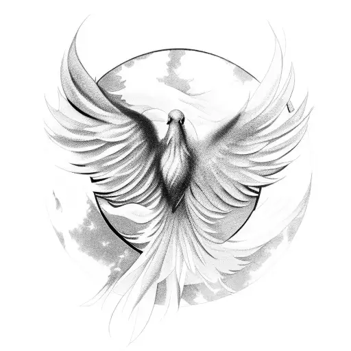 Phoenix Transforming Into Dove