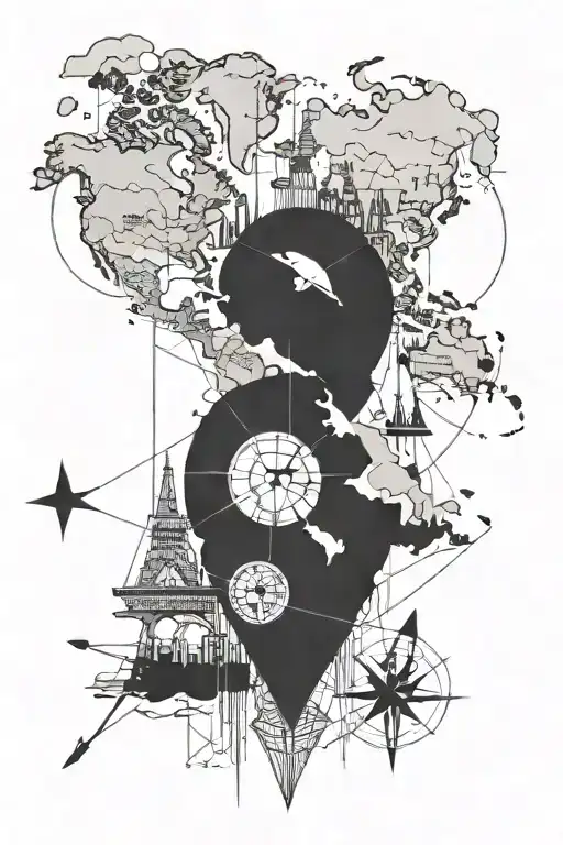 Travel And Geo Shapes And Map Outline