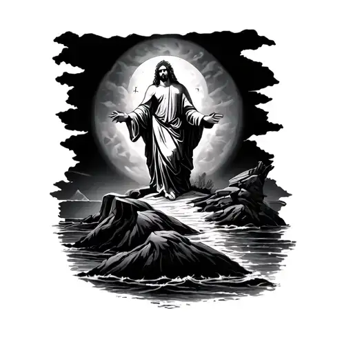 Jesus Christ At The Desert Island