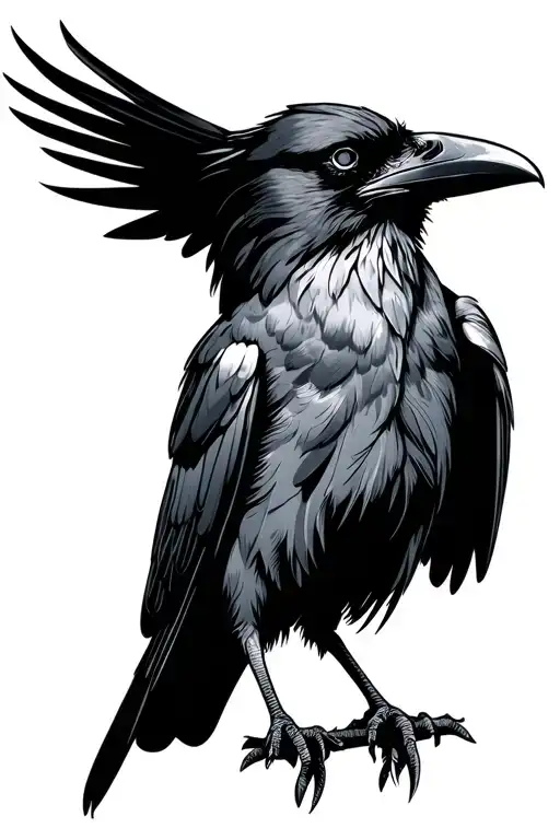 Raven Perched