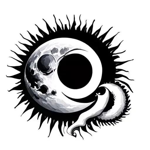 Moon And Sun For Elbow Spiraling Polygons