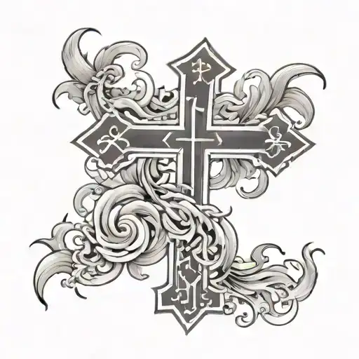 Cross With Chinese Characters