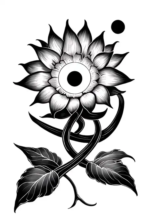 Lotus Flower Moon Sun Minimalist Knot