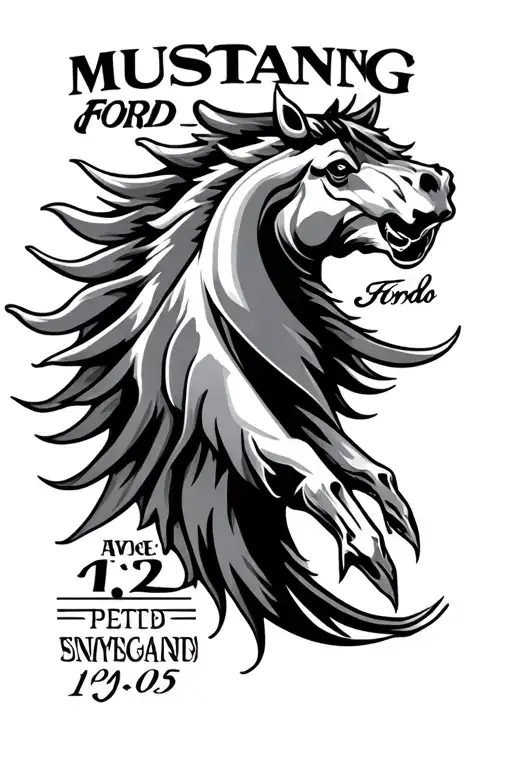 Ford Mustang Logo With Dates