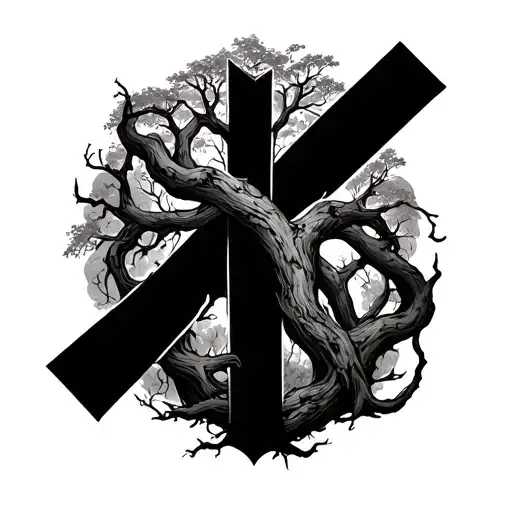 Tree Cross Intertwined Within