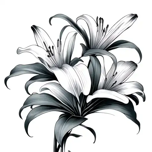 Lily Flowers Long Bouquet