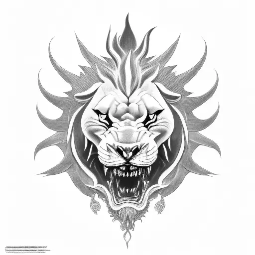Full Dragon With Lion Head