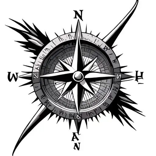 Compass With North Star