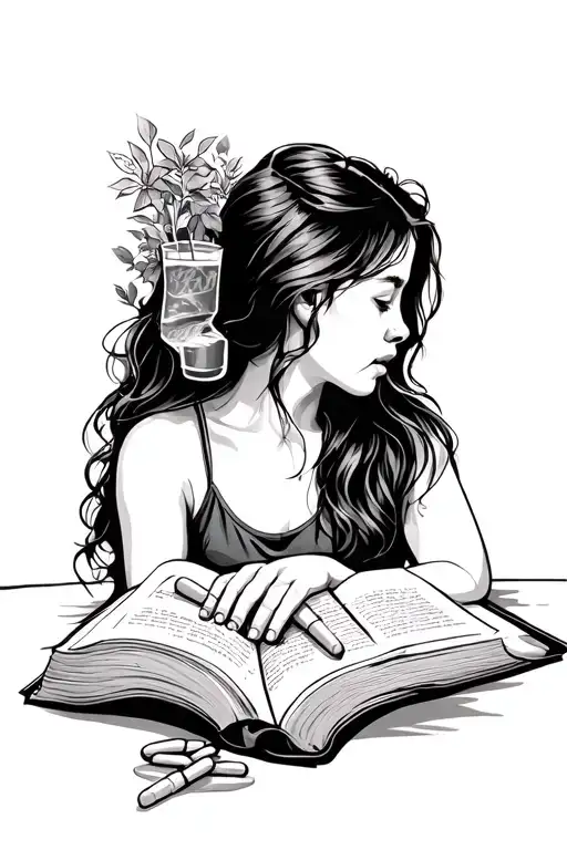 Drugs Drink Girl Bible Life Intertwined Representing The Client's