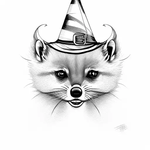 Weasel With Witch Hat