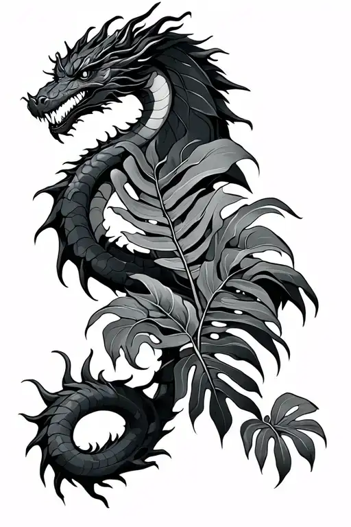 Dragon And Monstera