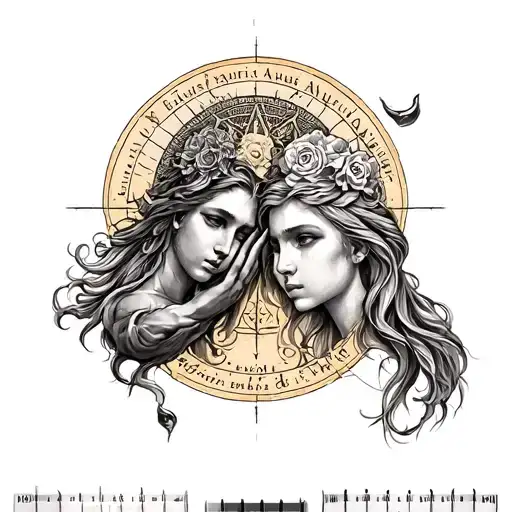 Draw A Tattoo Signed Gemini And Aquarius