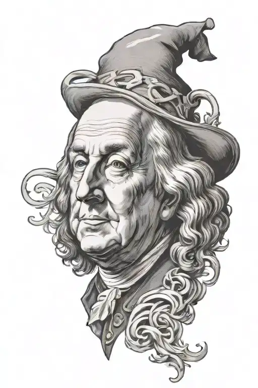 Ben Franklin With Eyes Crossed Out Root Of All Evil