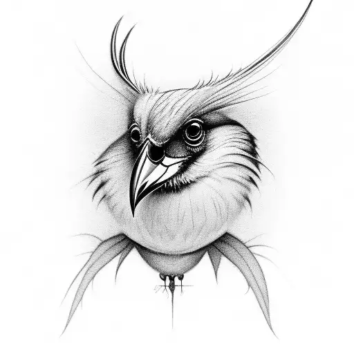 Tim Burton Cardinal Bird