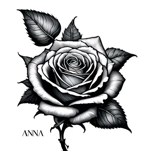 Rose With Anna Text In It Needs To Be These