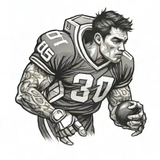 Son On His Shoulders Wearing Jerseys