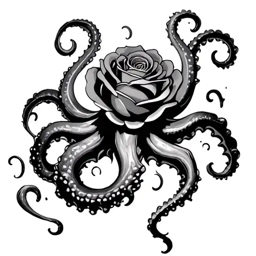 Rose Kraken Emerging From The Depths