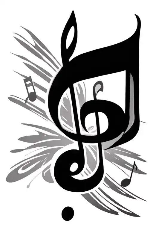 Music Notes Incorporated With Rip My Friend