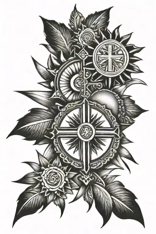 Filipino Sun And Cross