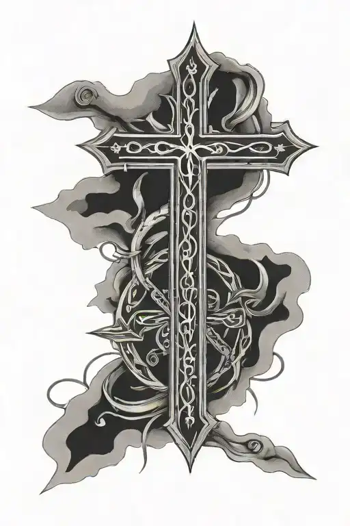 Cross Of Nails With Bible Verse