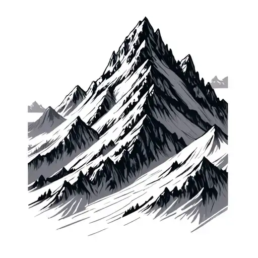 Biblical Mountaintop Small Tattoo Design