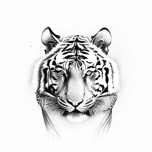 Elegant And Badass Tiger Portrait