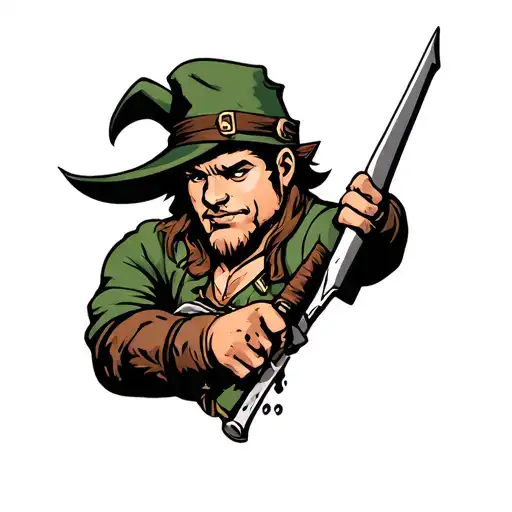 Gangster Robin Hood Cartoon Chatacter