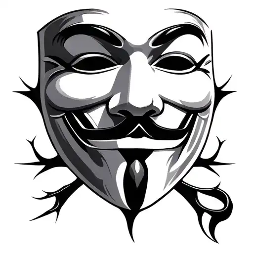 Best Tattoo Design Incorporating Anonymous Mask